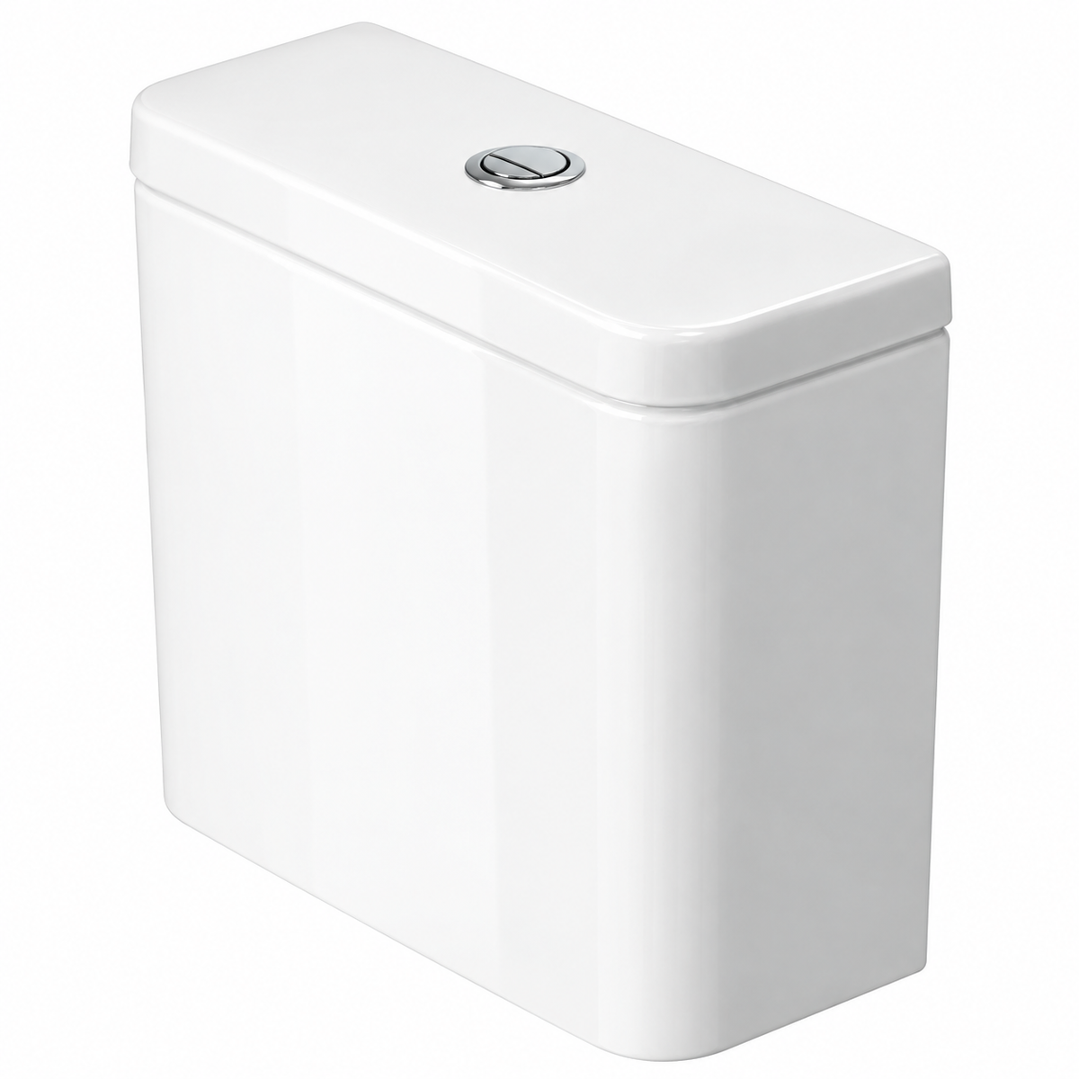 Réservoir WC équipé DURAVIT No. 1 blanc brillant, double chasse 6/3 litres et bouton chromé
