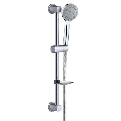 Ensemble Combiné barre de douche, Douchette, Flexible, Porte-Savon - SQES