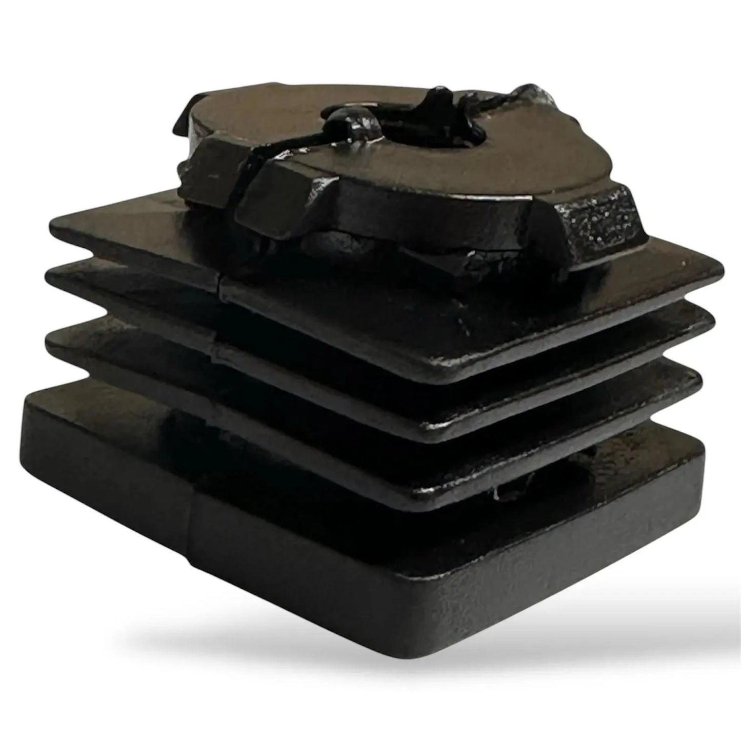 Embout carré a écrou M10 pour Pied de meuble - 20 pcs 30mmx30mm intérieur NOIR - SQES