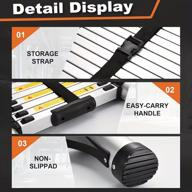 Échelle Télescopique Simple Acier Inoxydable 3m