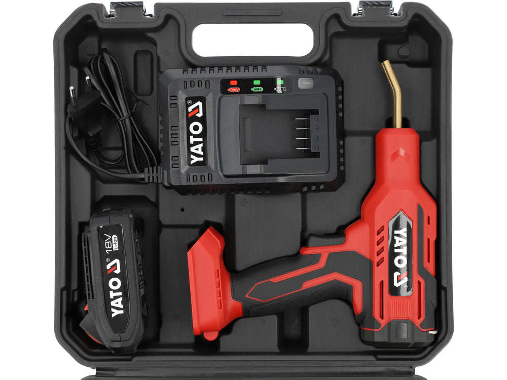 Soudeuse de Plastique Sans Fil YATO YT-824482 — 18V 500°C 2 Batteries 2Ah Kit Complet
