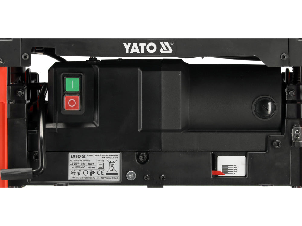 Raboteuse Stationnaire YATO YT-82148 — 1800W 330mm 10000 tr/min Menuiserie Pro