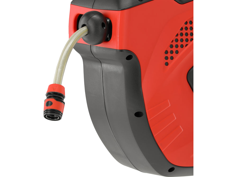 Enrouleur de Tuyau d'Eau YATO YT-24258 — 15m Automatique Auto Stop Mural