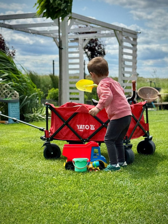 Chariot Pliant YATO YT-86950 — 100kg Camping Jardin Plage Oxford 600D