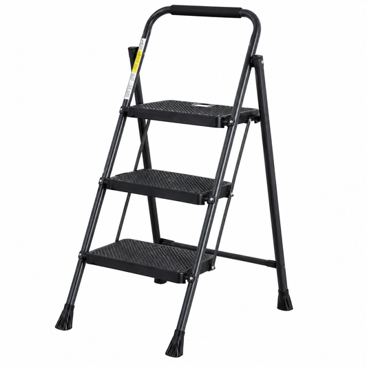 Escabeau MINI disponible en 2, 3 et 4 marches. Choisissez la configuration adaptée à vos besoins pour les travaux d’accès en hauteur.