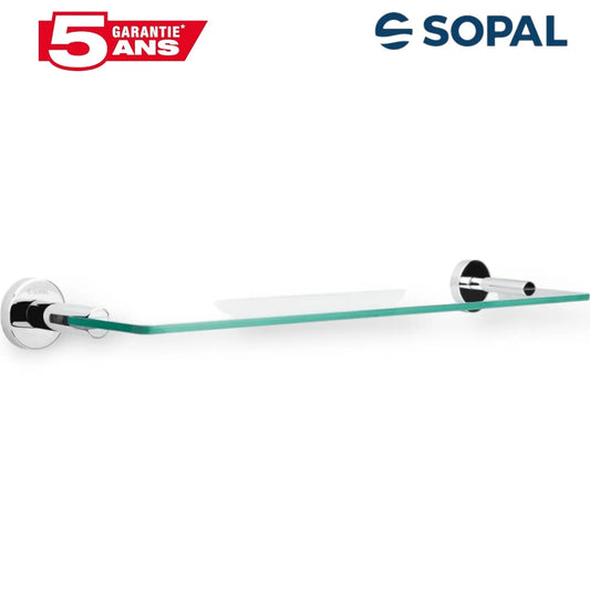 Étagère de Lavabo en Verre SOPAL Série Yasmine SB35A04 — Rangement Salle de Bain avec Garde-Corps | SQES Tunisie
