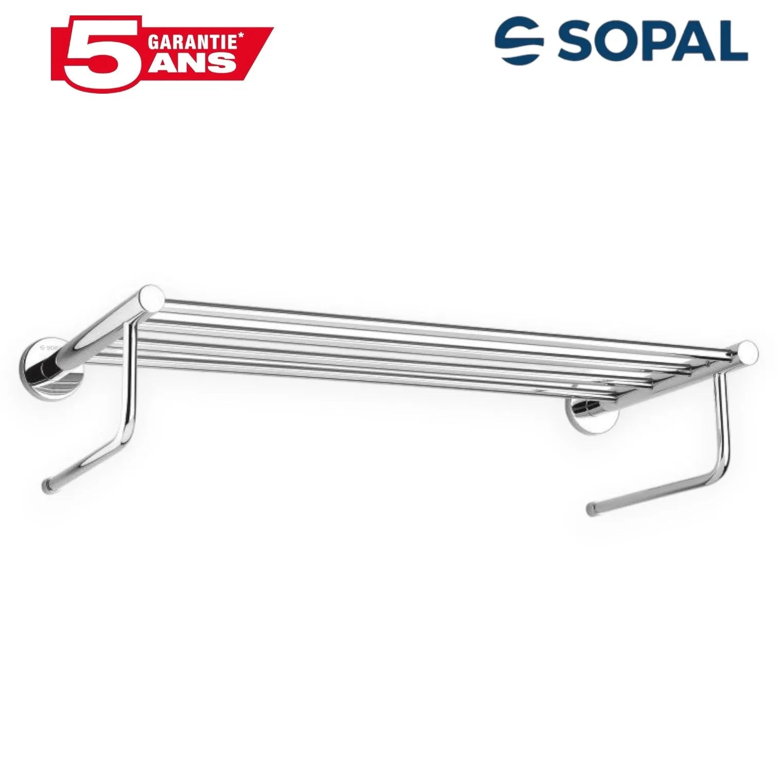Étagère Porte-Serviettes Grande Taille SOPAL Série Yasmine SB38A04 — Fixation Murale Grande Capacité Salle de Bain | SQES Tunisie
