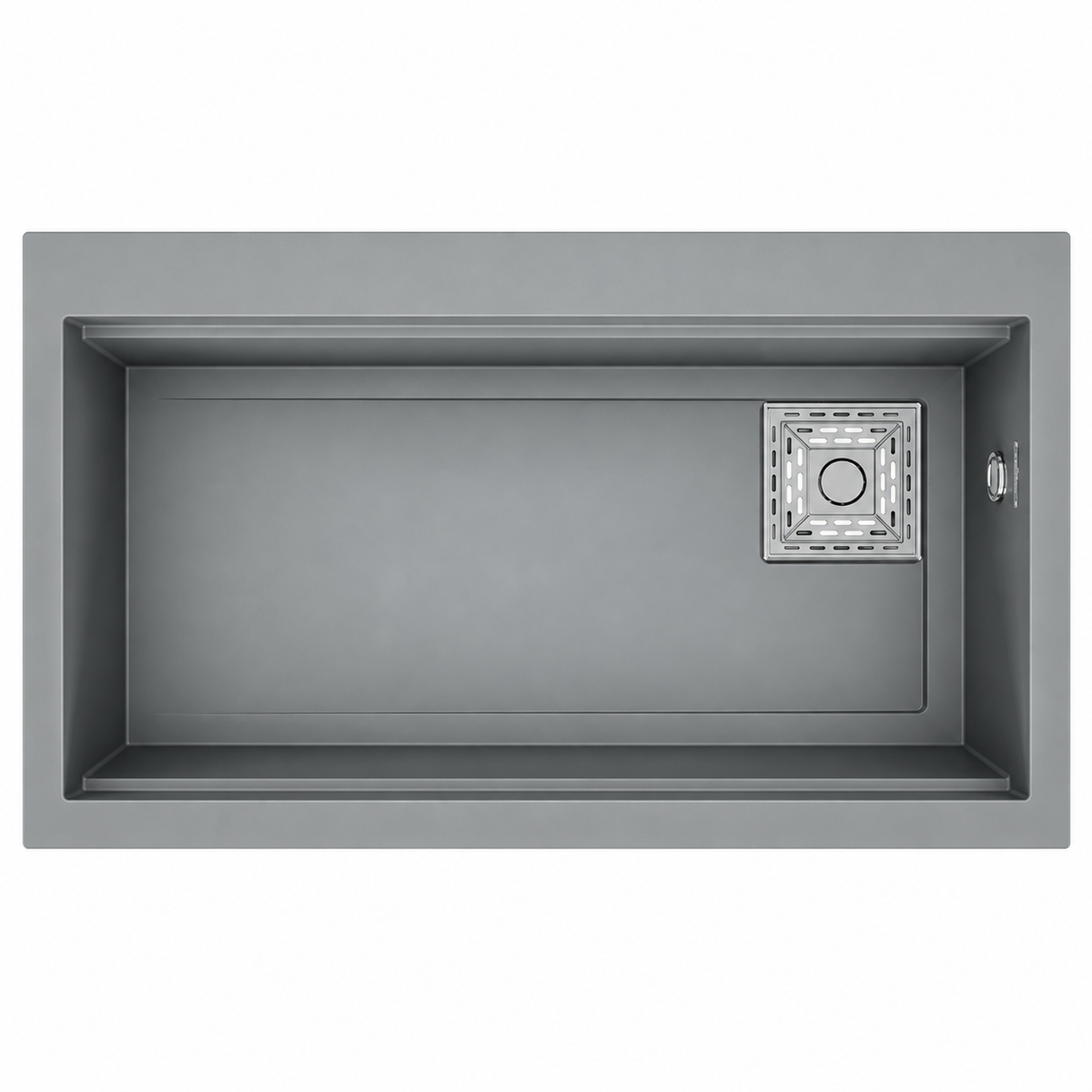 Évier granit RealStone LİKYA A03 Gris, réf. A0366010115, une cuve, 755 × 470 mm, pour meuble de 800 mm minimum, usage cuisine | SQES Tunisie
