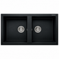 Évier granit RealStone NEMRUT 97 P019 Noir, réf. P1966010313, double cuve, 970 × 520 mm, pour meuble de 800 mm minimum | SQES Tunisie
