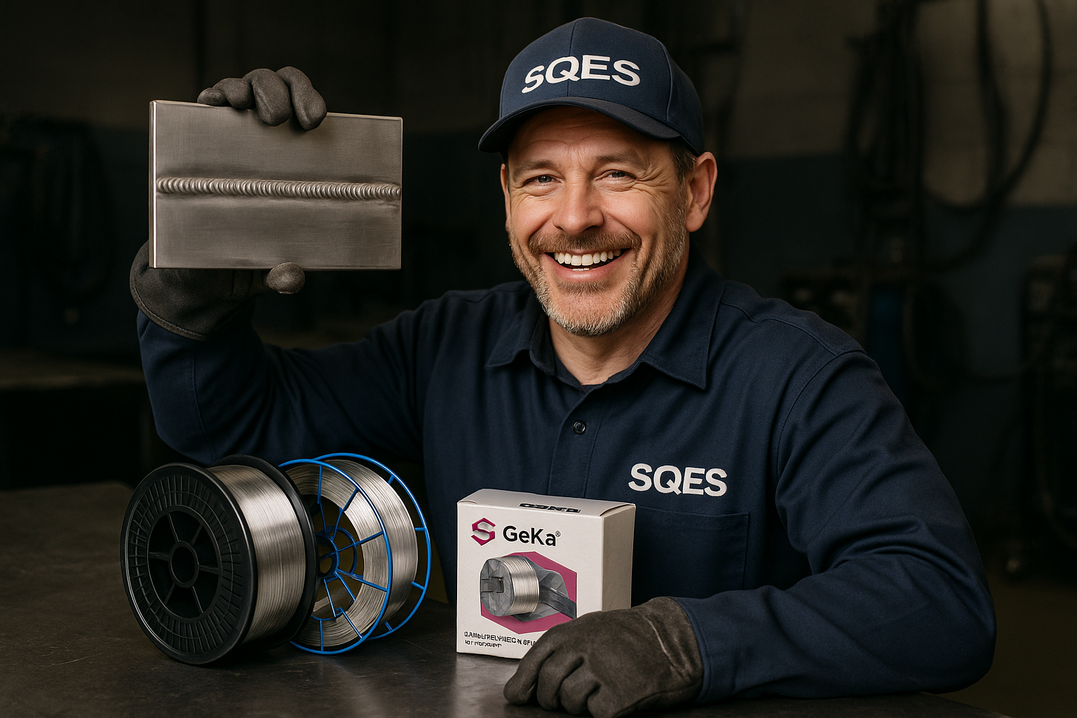 Expert soudeur SQES satisfait avec fils inox