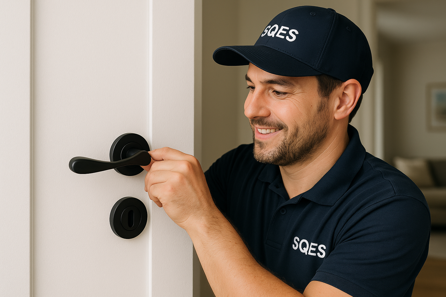 Expert SQES installant la poignée