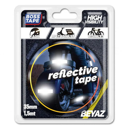 BOSSTAPE Bande réfléchissante BLANC 35 mm x 1,5 mt - SQES
