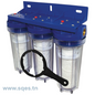 Filtre à eau anticalcaire triple EJIM 3 étapes de filtration – élimine 99% des contaminants, chlore et calcaire, fabrication tunisienne
