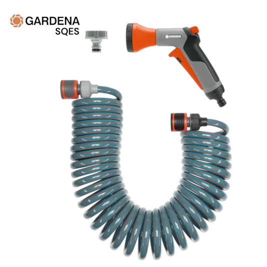 Flexible d'Arrosage Spiralé 10 m GARDENA Réf. 4647-20 — Extensible, Rétractable, Zéro Emmêlement, Idéal Balcon Terrasse | SQES Tunisie
