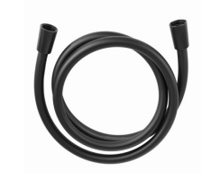 Flexible toilette noir FRAMO 1.20m – PVC renforcé, embouts métalliques chromés, anti-torsion, raccords 3/8"-1/2", certification CE, fabrication italienne
