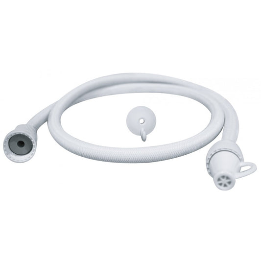 Flexible de toilette tressé blanc 1 mètre EJIM réf JWC2127 – résistant pression et usure, connexion étanche sécurisée pour WC
