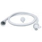 Flexible de toilette tressé blanc 1 mètre EJIM réf JWC2127 – résistant pression et usure, connexion étanche sécurisée pour WC
