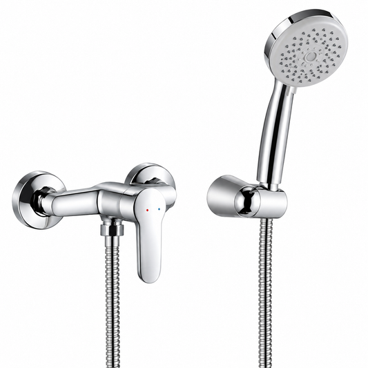 FLR Mitigeur Douche à Main Gamme Réponse MT9002 – Cartouche Céramique Ø35mm Chromé Mural G1/2" | SQES Tunisie
