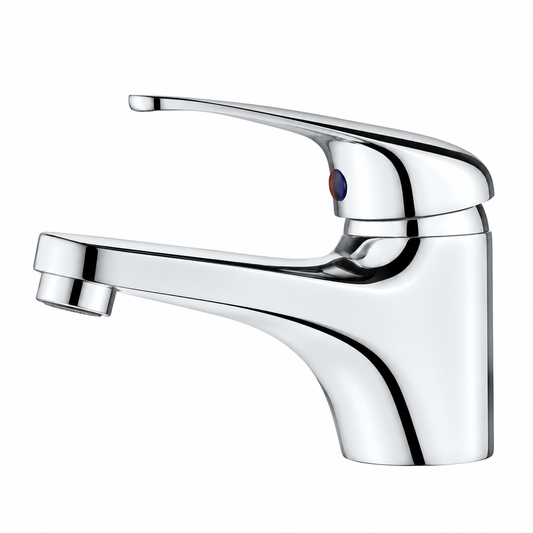 Mitigeur lavabo FLR ALGER MT5004 avec cartouche céramique Ø35 mm, raccordement G1/2" et finition chromée.