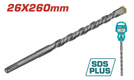 Foret Béton SDS+ TOTAL TAC312603 26x260mm Carbure Tungstène Béton Pierre Maçonnerie — SQES Tunisie
