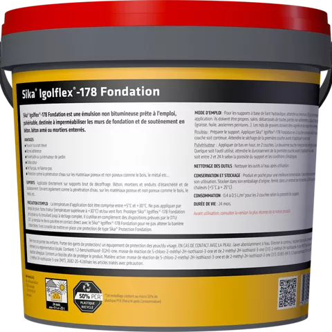 Sika Igolflex-178 Fondation – Complément d'imperméabilisation Sika - 10L