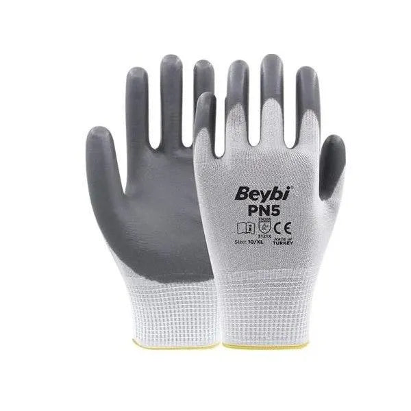 Gants de travail - Gants en nitrile BLANC - Beybi - SQES