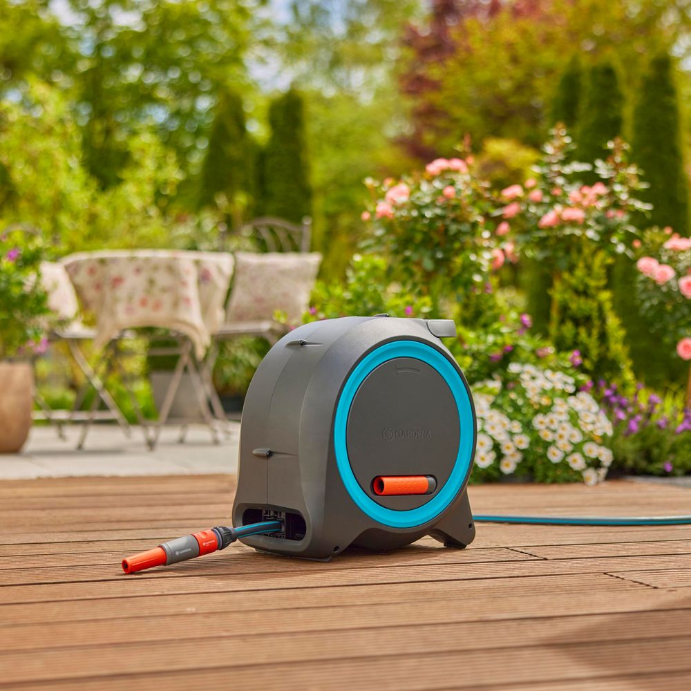 Boîtier de Tuyau Double avec Tuyau de 25 m GARDENA