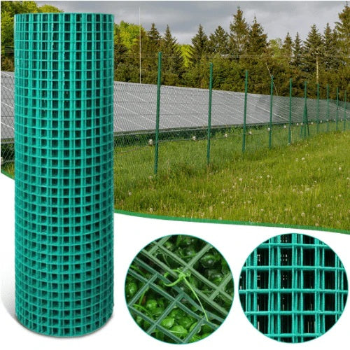 Grillage Plastique Vert –Maille 15x15 -  Hauteurs 1m, 1.2m, 1.5m
