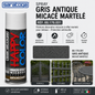 Spray Happy Color Gris Antique Micacé Martelé 400ml Saratoga – antirouille, portails, ferronnerie, mobilier extérieur. Meilleur prix Tunisie – SQES.