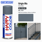 Spray peinture gris bleu RAL 7031 400ml Saratoga Happy Color – métal, bois, portail, rampe – SQES Ariana Menzah 8 Tunisie