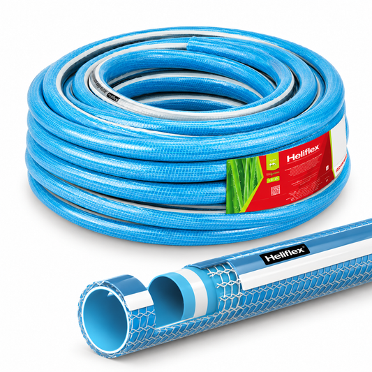 Tuyau jardin bleu HELIFLEX VITA dimension 15 – Rouleau 50 m – Vendu au rouleau – Arrosage et jardinage | SQES Tunisie
