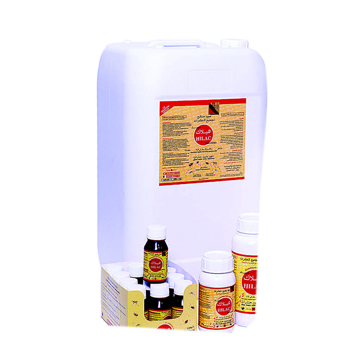 HILAC LTH 25 L, grand bidon insecticide concentré, photographie de gamme fabricant – SQES Tunisie