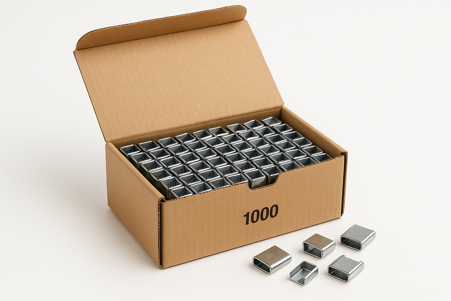 HOMME CERCLE CARTON AVEC AGRAFFE DE CERCLAGE BOITE DE 1000