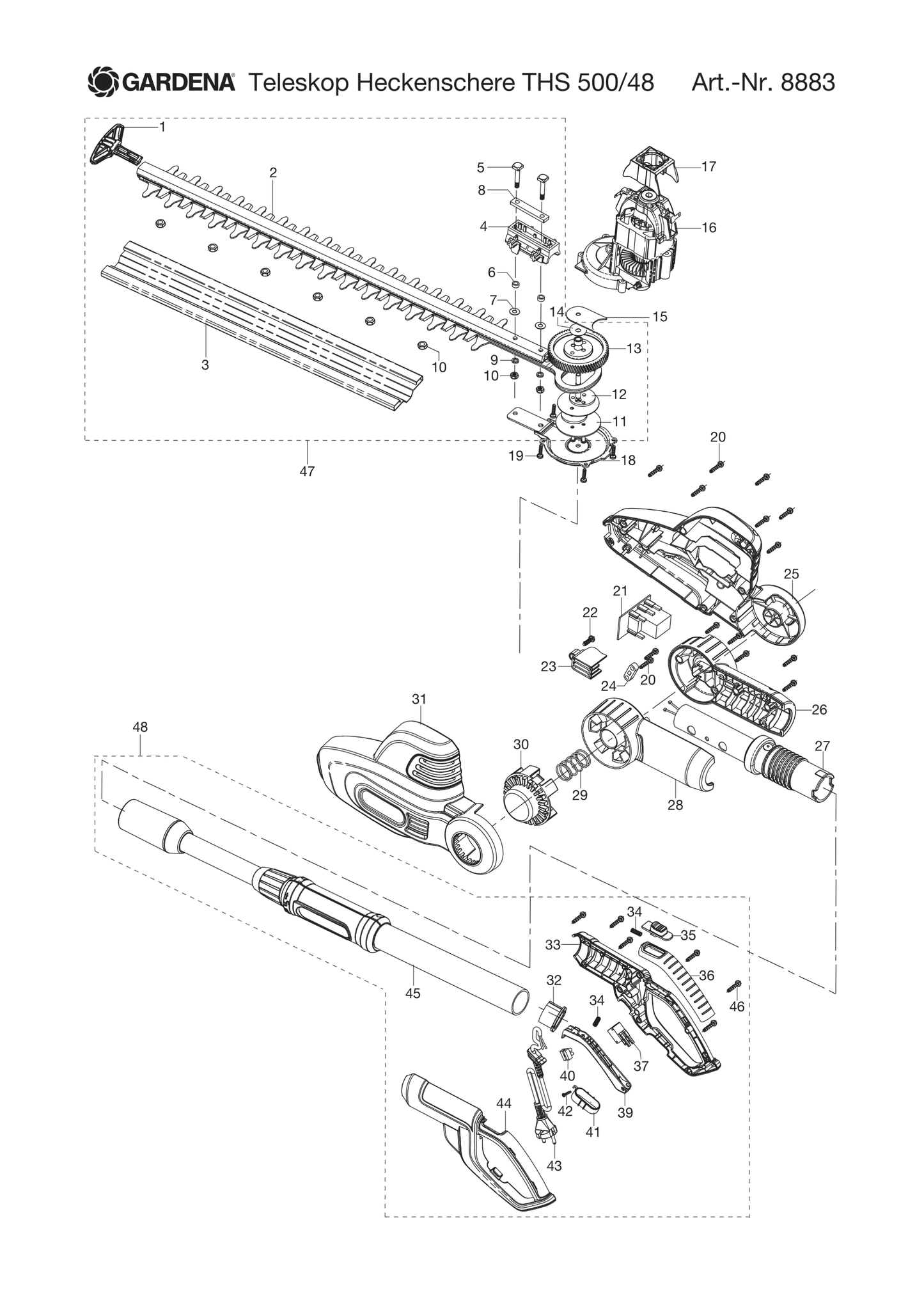 GARDENA MOTEUR TAILLE HAIE (8883-20)