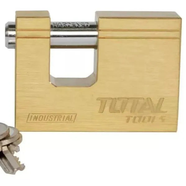 Cadenas Rectangle - en Laiton - Haute sécurité - 3 clés - TOTAL - SQES
