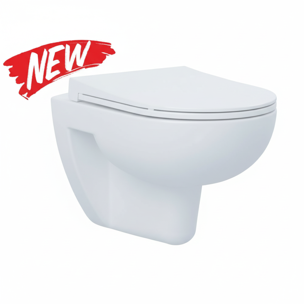 Cuvette Suspendu DURA CRYSTAL - Rimless - Abattant Soft Close Réf 1535K