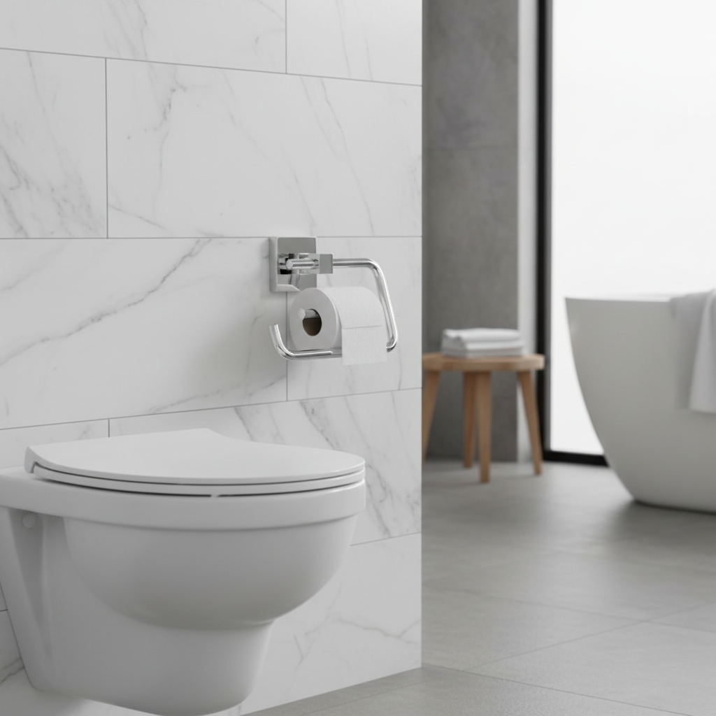 Porte Papier Toilette Chrome Camero MIA Ouvert