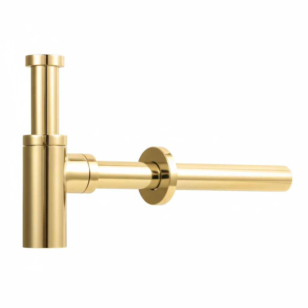 Siphon Lavabo Laiton Rond Doré 3035 Fabia - Design luxueux pour salle de bain