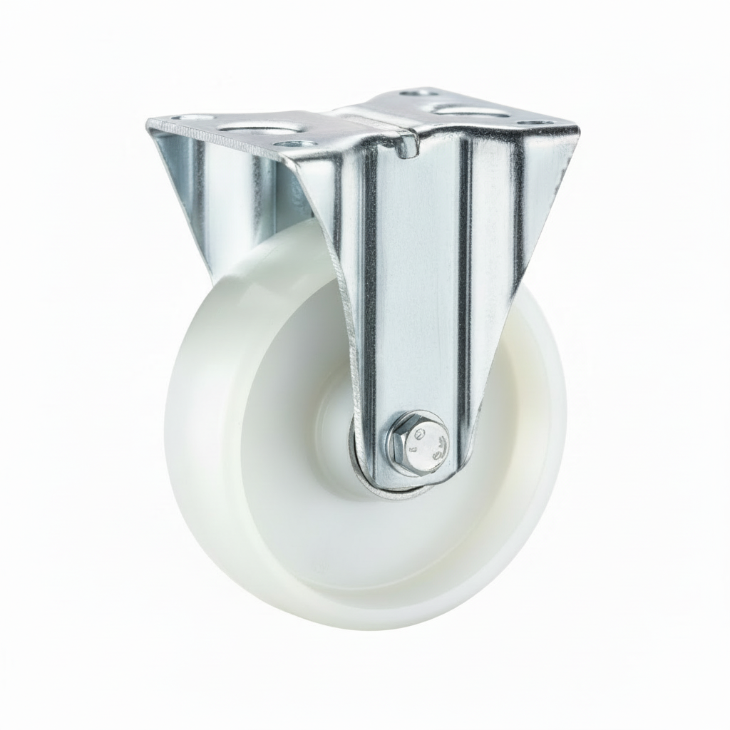 Roue nylon industriel fixe 125mm blanc R451125 - photo professionnelle