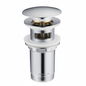 Vidage Lavabo Clic Clac Chrome avec Trop-Plein 204 Fabia - Système pop-up pour salle de bain
