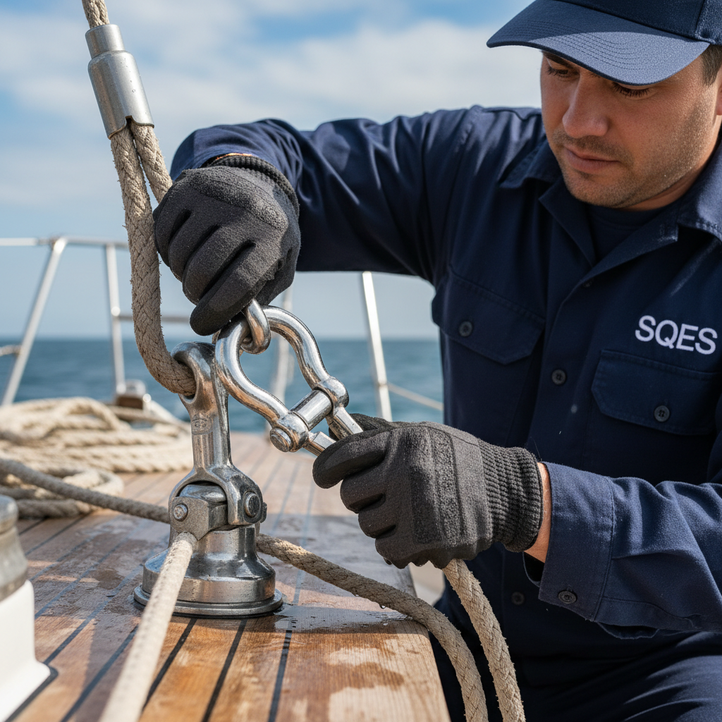 Utilisation manille inox par professionnel SQES