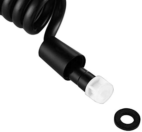 Flexible Toilette Spirale 1.2m Noir avec Douchette Shut-Off et Support