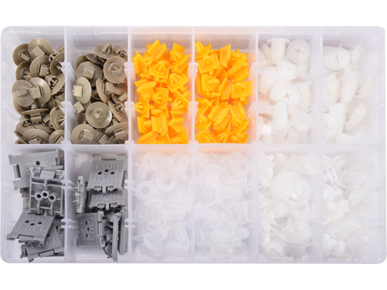 Assortiment 300 Clips de Garniture Renault YATO YT-06651 — 6 Types Pro