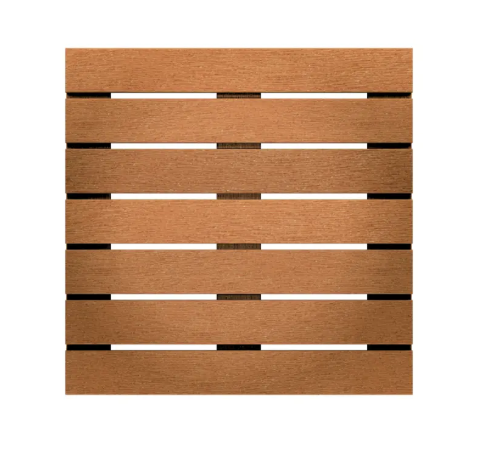 Dalles Terrasse Bois Dur Tintées Marron 50x50 cm