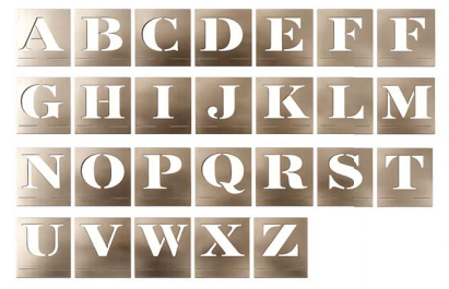 Jeu de Lettres à Peindre - Pochoir Alphabet en Métal