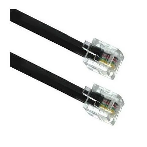 Cordon Téléphonique RJ11 4C Noir – 1m 2m 3m 5m 10m