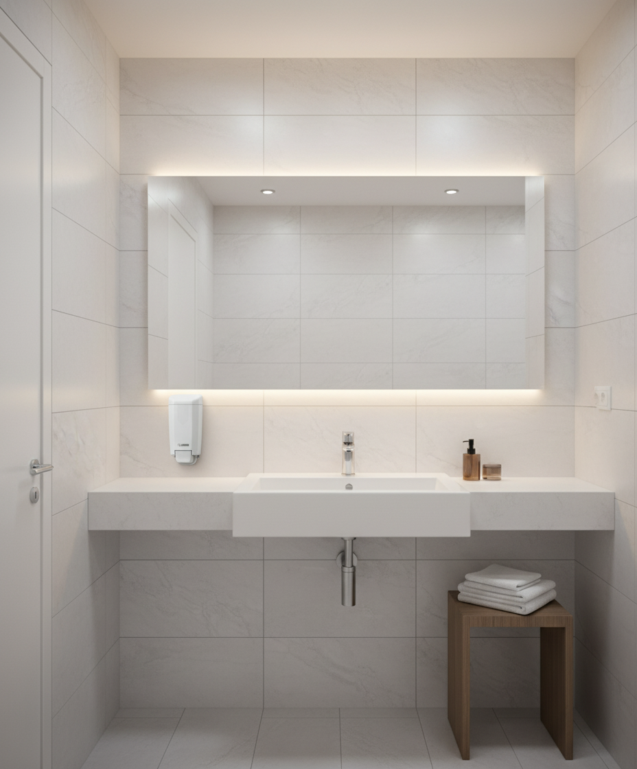 LOSDI Distributeur de Savon Liquide ABS 1L Blanc - Gamme Élégance CJ-1006-B