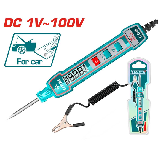Testeur de Tension Automobile DC 1-100V TOTAL THTS41001
