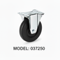 Roue caoutchouc industriel fixe 250mm noir 037250 - photo professionnelle