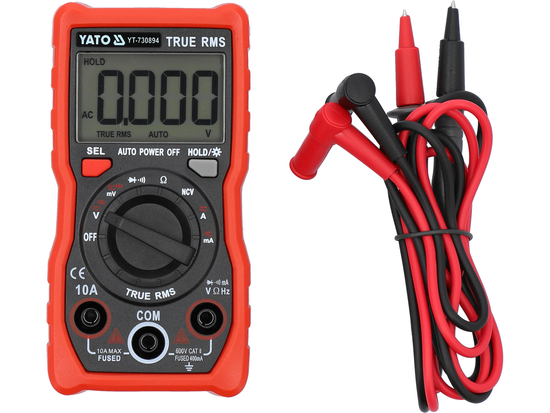 Multimètre Digital TRUE RMS YATO YT-730894 — NCV Auto LCD 4000 Électricien